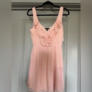 A.S.U. White Pink Ruffle Sundress